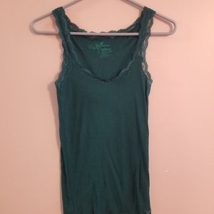 Tank top with lace design